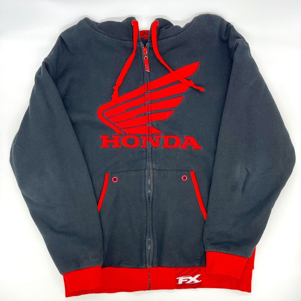 Factory Effex Officially Licensed Honda Men's Medium Zip-up Hoodie